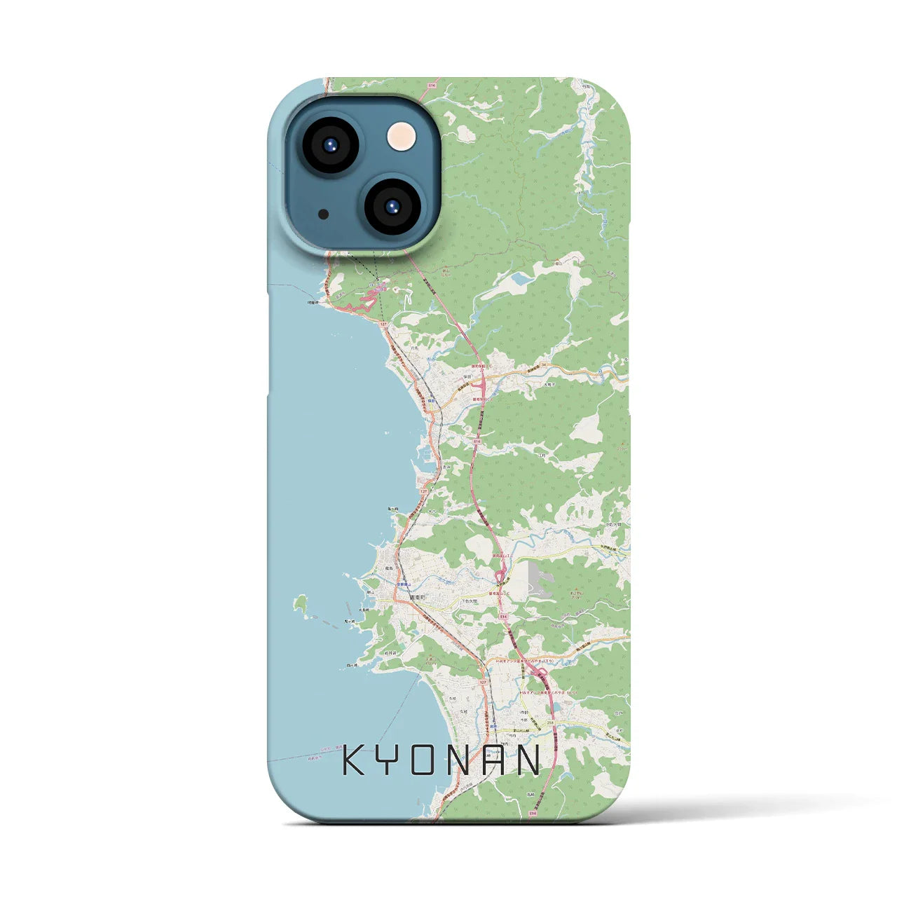 【鋸南(千葉県)】地図柄iPhoneケース(バックカバータイプ)