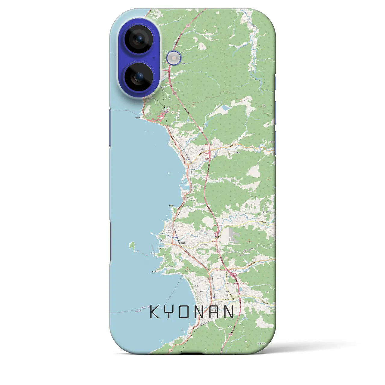 【鋸南(千葉県)】地図柄iPhoneケース(バックカバータイプ)ナチュラル・iPhone 16 Pro Max 用