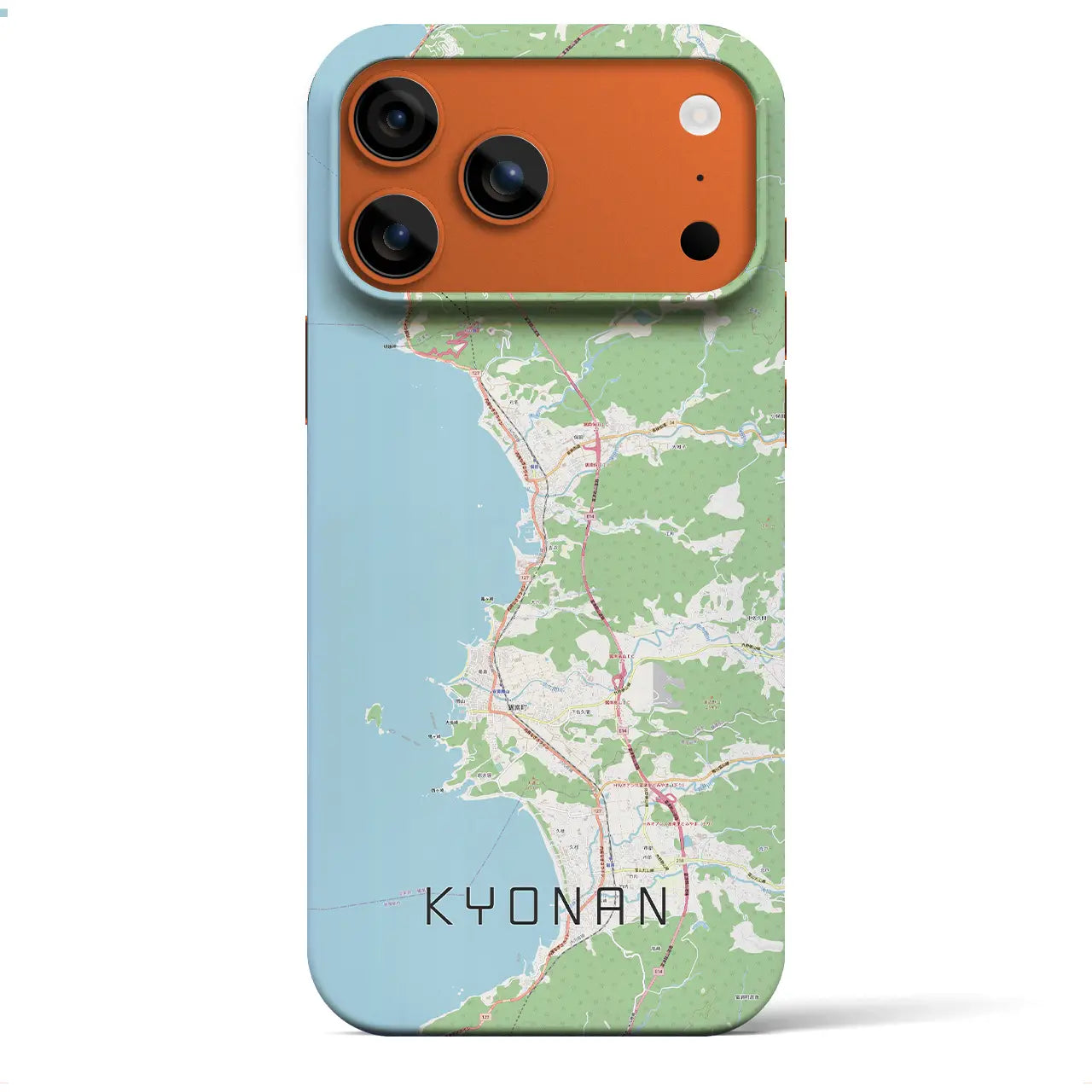【鋸南(千葉県)】地図柄iPhoneケース(バックカバータイプ)ナチュラル・iPhone 17 Pro Max 用