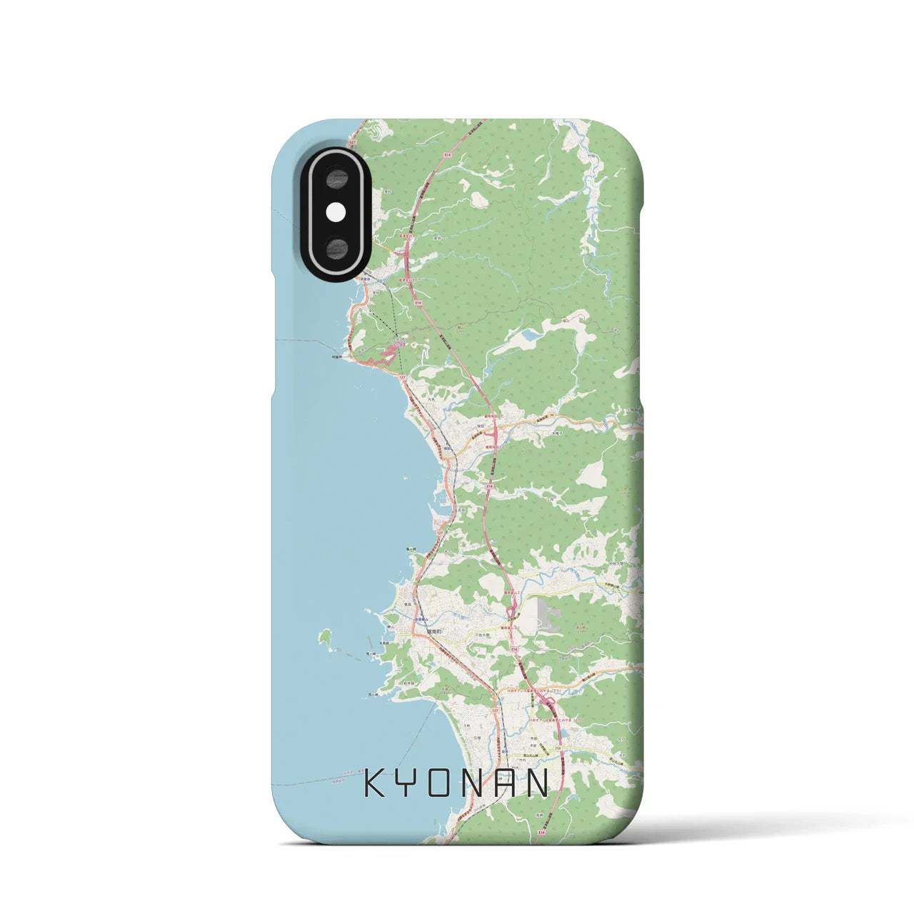 【鋸南(千葉県)】地図柄iPhoneケース(バックカバータイプ)