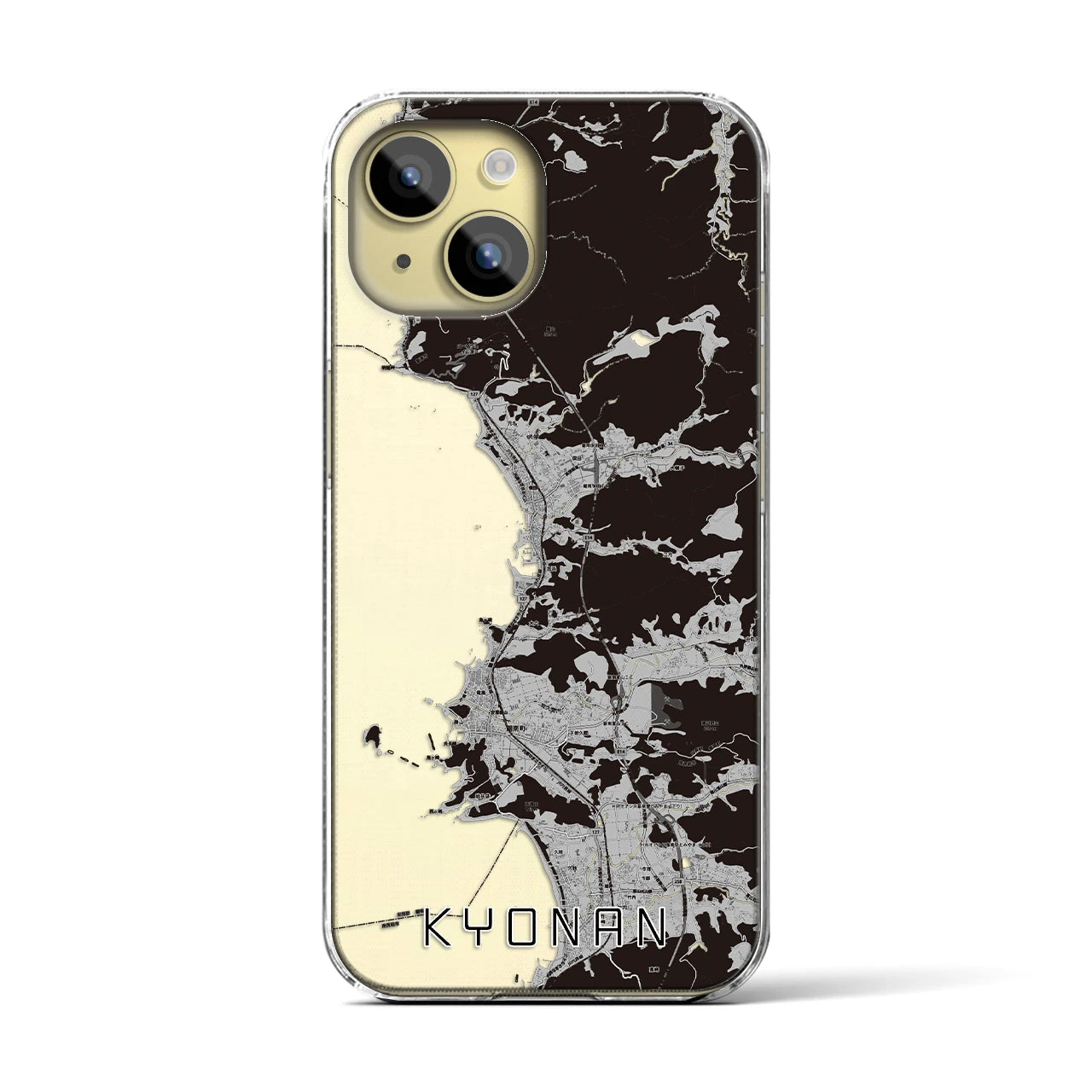 【鋸南(千葉県)】地図柄iPhoneケース(クリアタイプ)