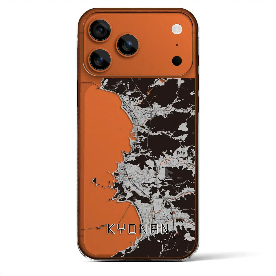 【鋸南(千葉県)】地図柄iPhoneケース(クリアタイプ)モノトーン・iPhone 17 Pro Max 用
