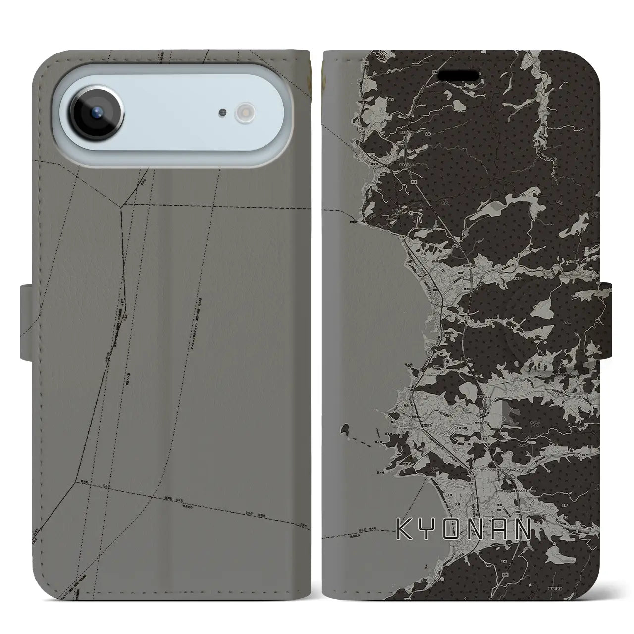【鋸南(千葉県)】地図柄iPhoneケース(手帳タイプ)
