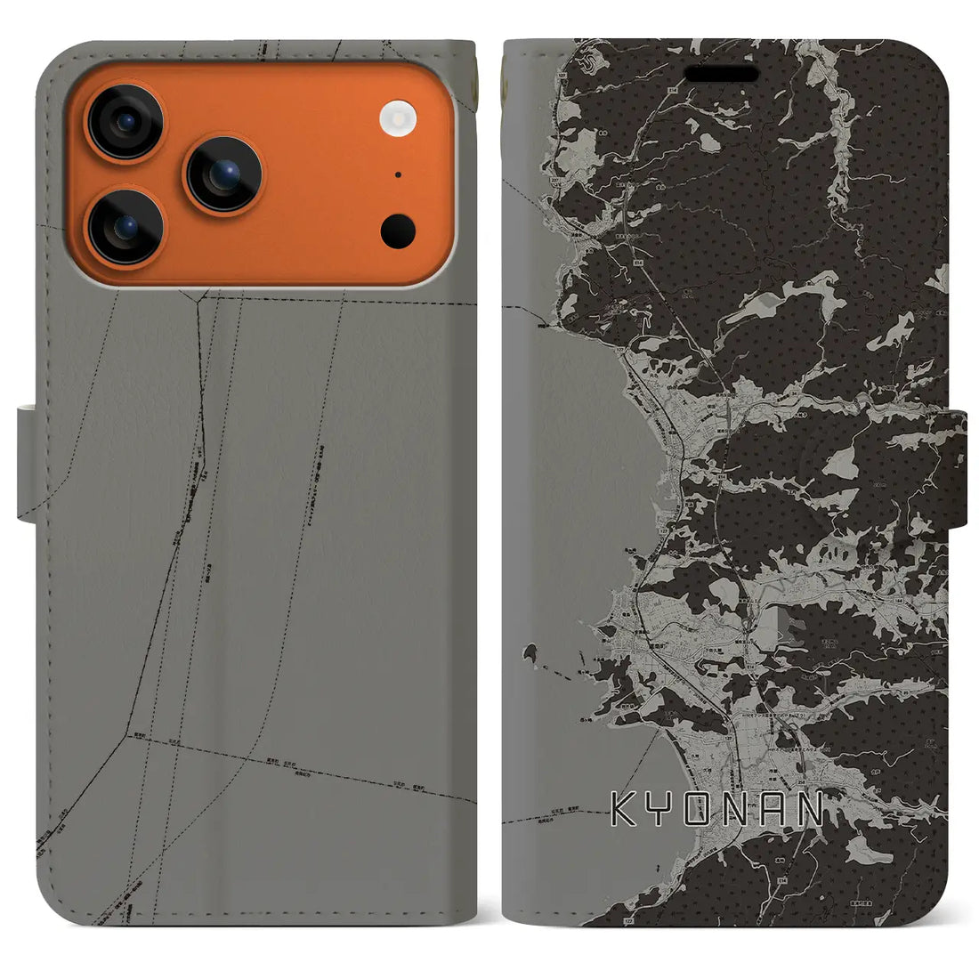 【鋸南(千葉県)】地図柄iPhoneケース(手帳タイプ)
