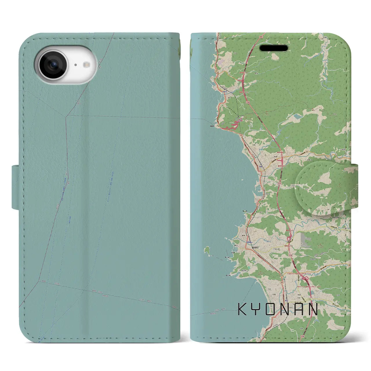 【鋸南(千葉県)】地図柄iPhoneケース(手帳タイプ)
