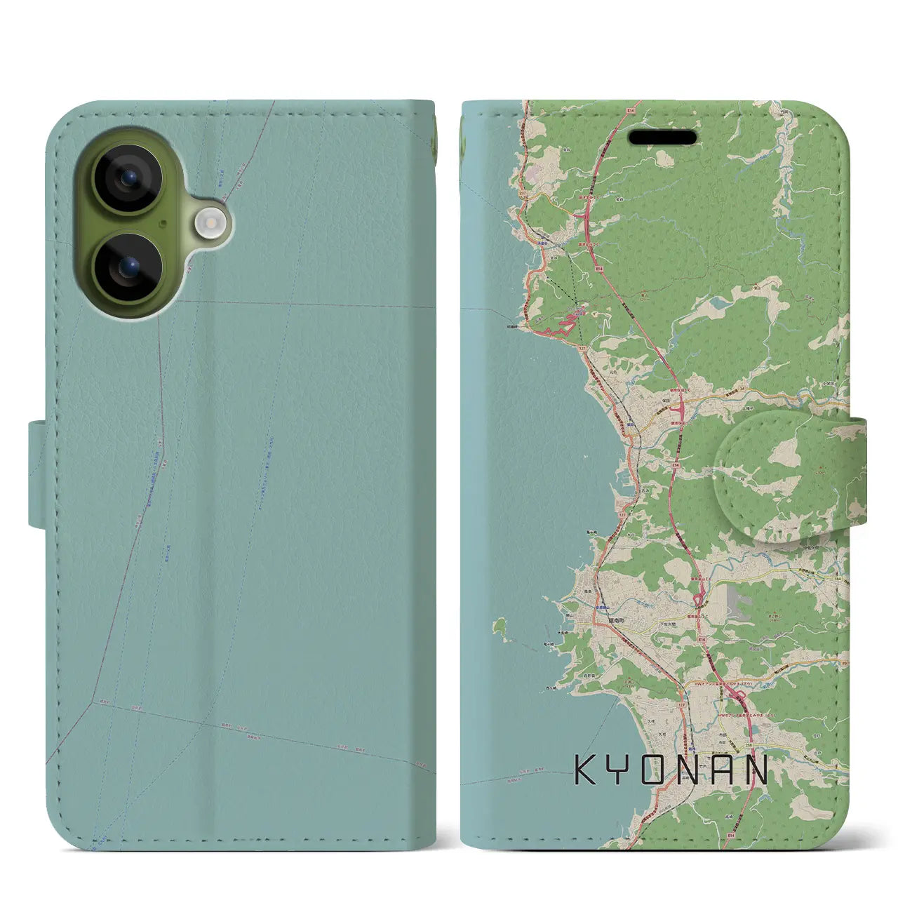 【鋸南(千葉県)】地図柄iPhoneケース(手帳タイプ)