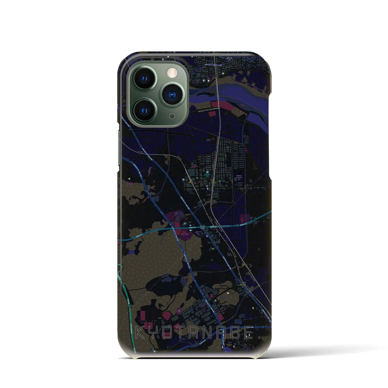 【京田辺(京都府)】地図柄iPhoneケース(バックカバータイプ)