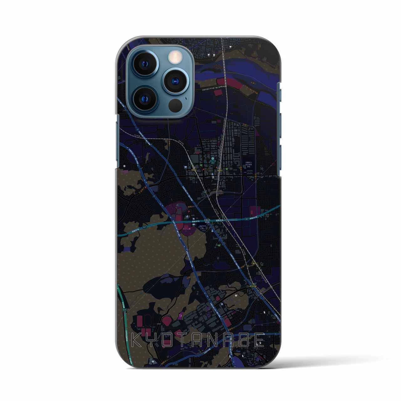 【京田辺(京都府)】地図柄iPhoneケース(バックカバータイプ)