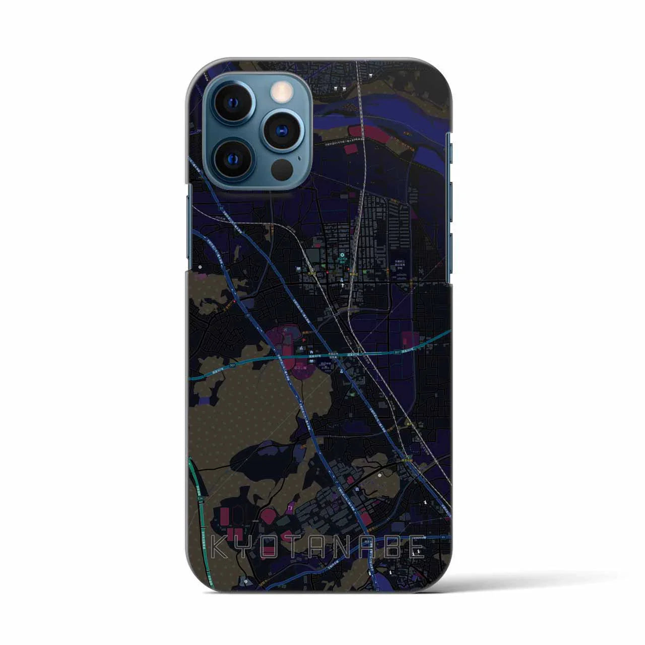【京田辺(京都府)】地図柄iPhoneケース(バックカバータイプ)