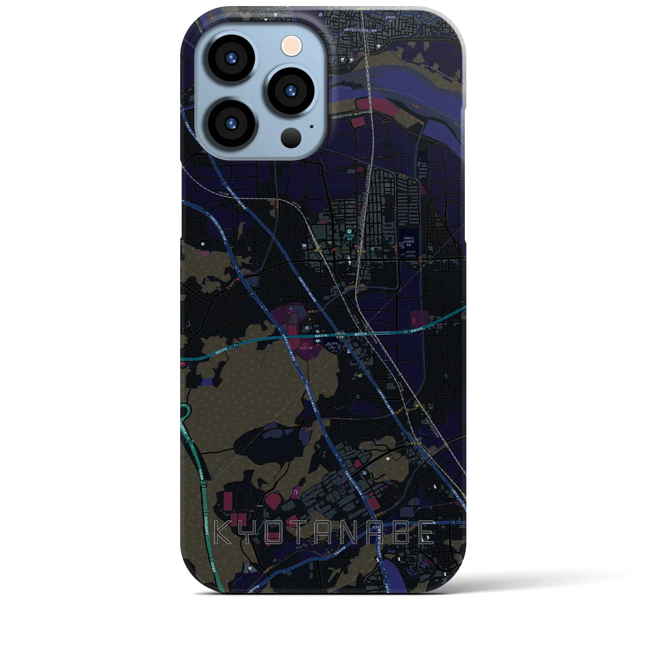 【京田辺(京都府)】地図柄iPhoneケース(バックカバータイプ)
