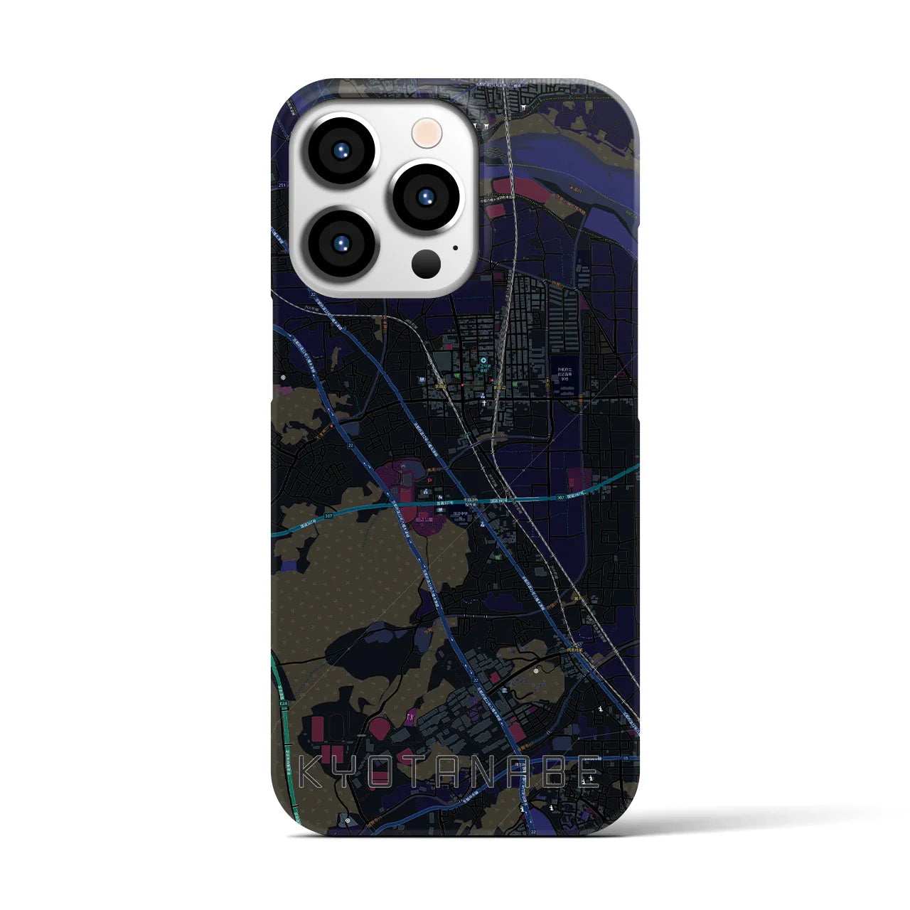 【京田辺(京都府)】地図柄iPhoneケース(バックカバータイプ)