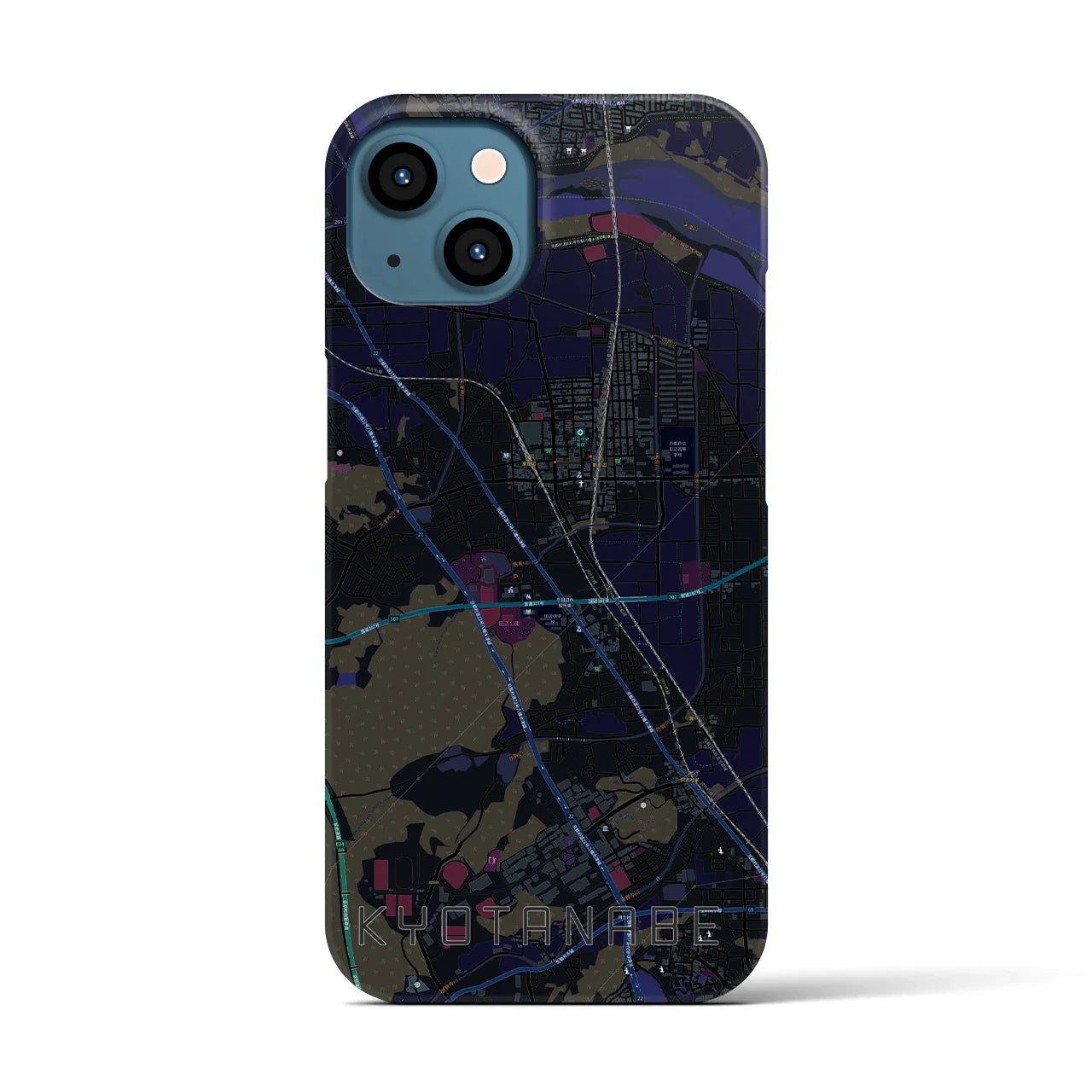 【京田辺(京都府)】地図柄iPhoneケース(バックカバータイプ)