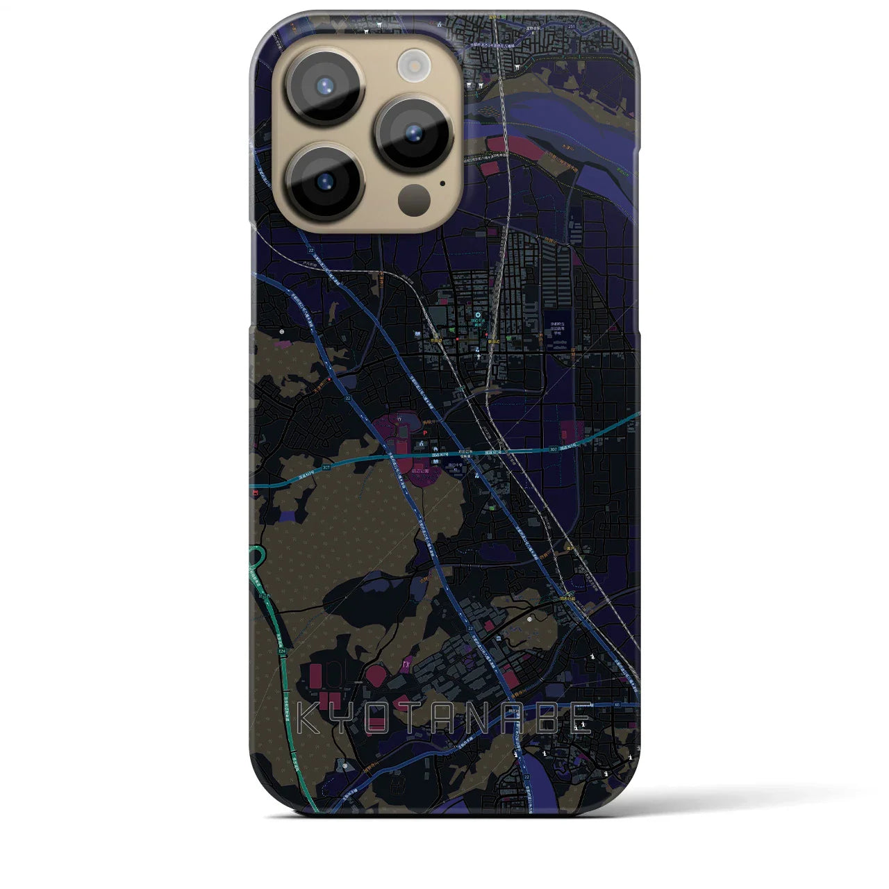 【京田辺(京都府)】地図柄iPhoneケース(バックカバータイプ)