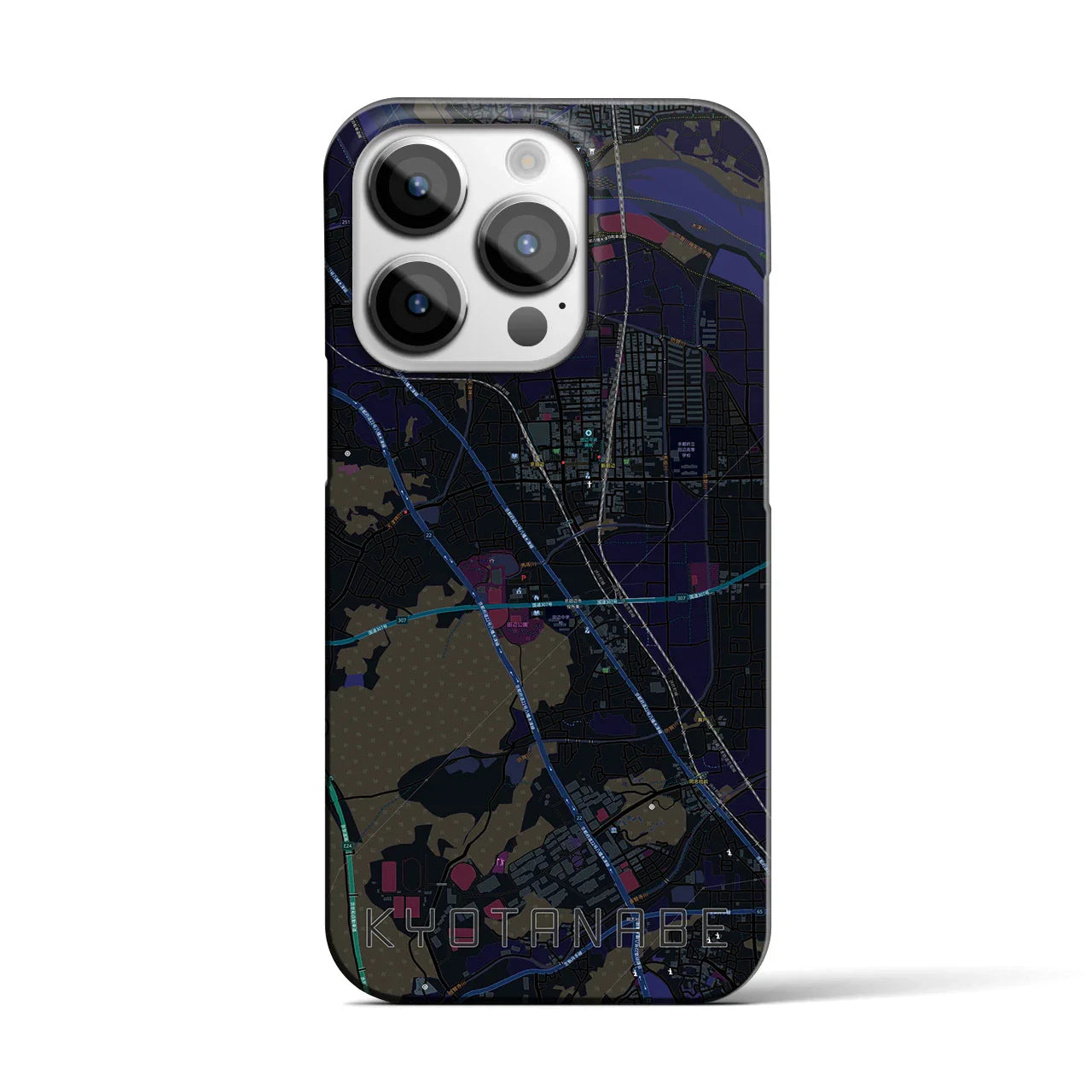 【京田辺(京都府)】地図柄iPhoneケース(バックカバータイプ)