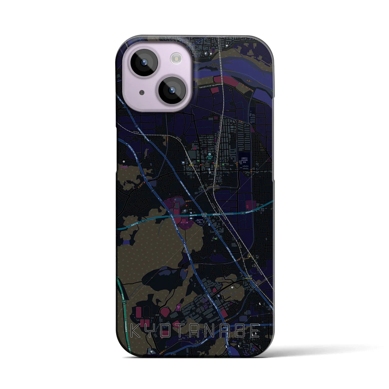 【京田辺(京都府)】地図柄iPhoneケース(バックカバータイプ)