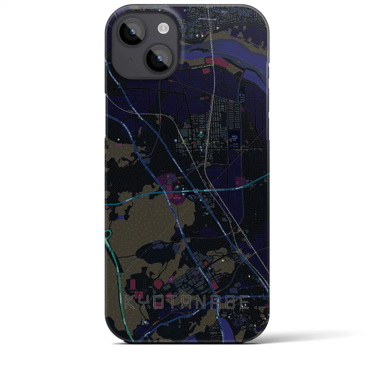 【京田辺(京都府)】地図柄iPhoneケース(バックカバータイプ)