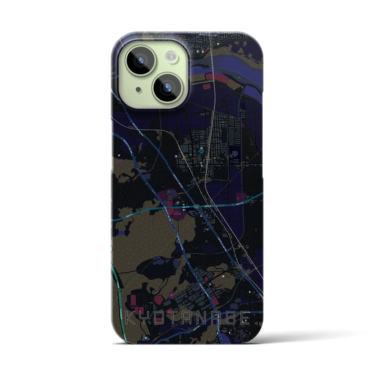 【京田辺(京都府)】地図柄iPhoneケース(バックカバータイプ)