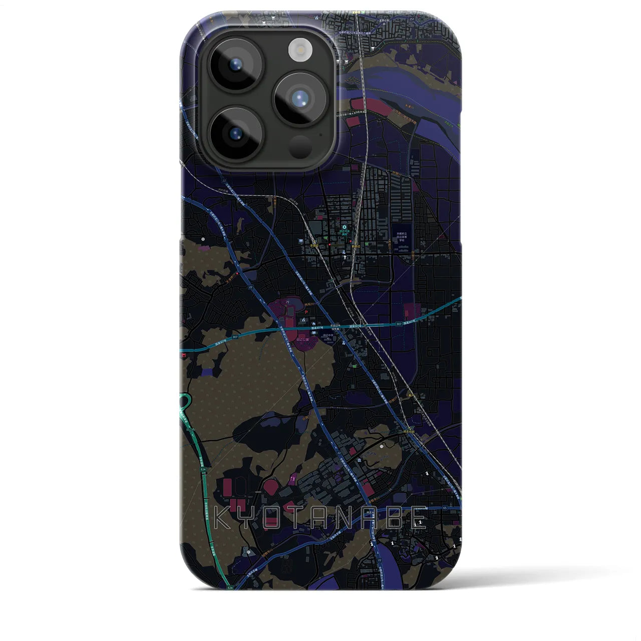 【京田辺(京都府)】地図柄iPhoneケース(バックカバータイプ)