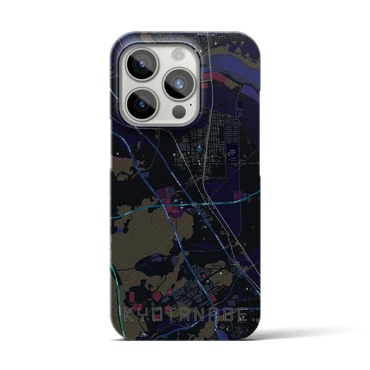 【京田辺(京都府)】地図柄iPhoneケース(バックカバータイプ)