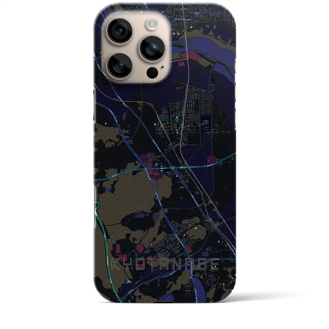 【京田辺(京都府)】地図柄iPhoneケース(バックカバータイプ)