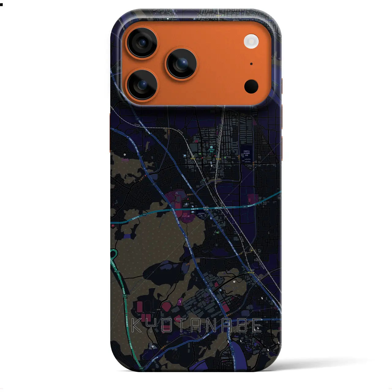 【京田辺(京都府)】地図柄iPhoneケース(バックカバータイプ)