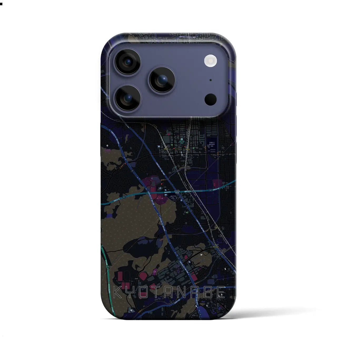 【京田辺(京都府)】地図柄iPhoneケース(バックカバータイプ)