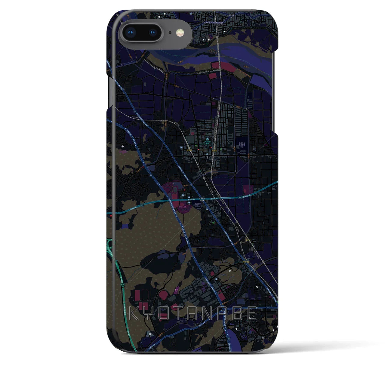 【京田辺(京都府)】地図柄iPhoneケース(バックカバータイプ)