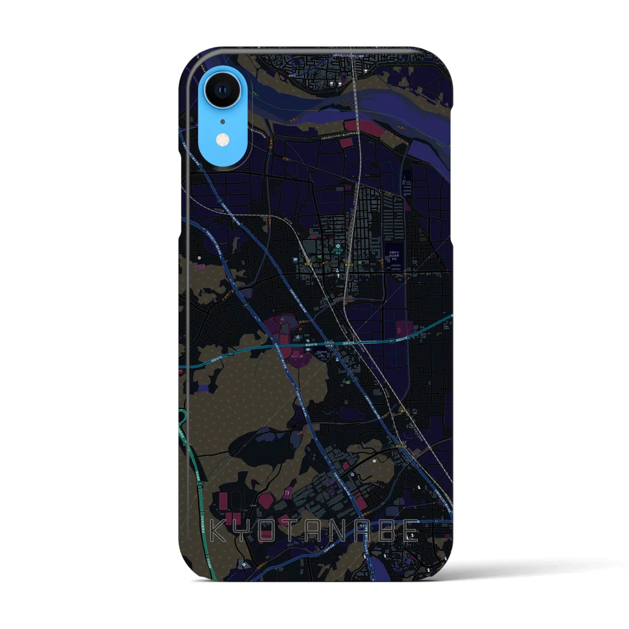 【京田辺(京都府)】地図柄iPhoneケース(バックカバータイプ)