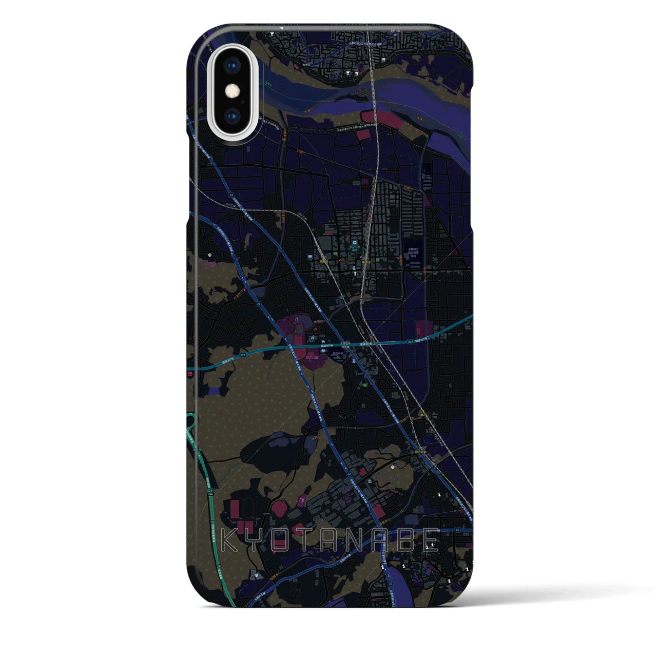 【京田辺(京都府)】地図柄iPhoneケース(バックカバータイプ)