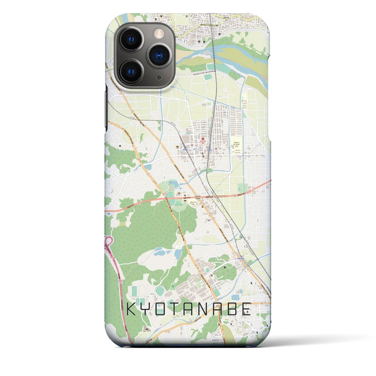 【京田辺(京都府)】地図柄iPhoneケース(バックカバータイプ)