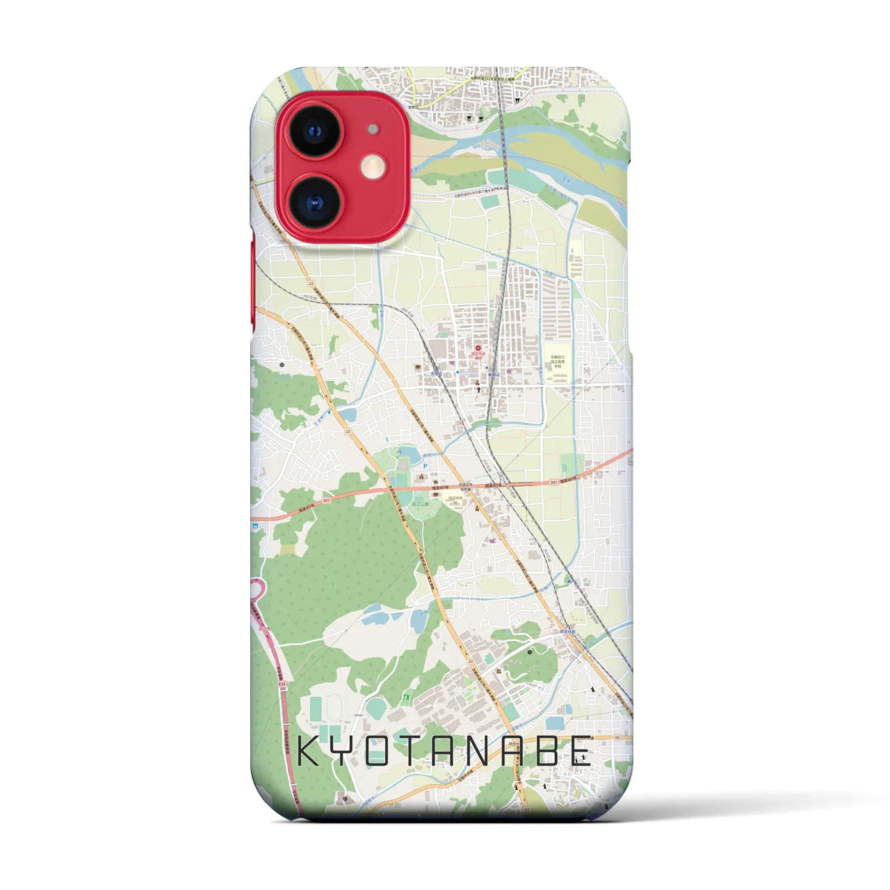 【京田辺(京都府)】地図柄iPhoneケース(バックカバータイプ)