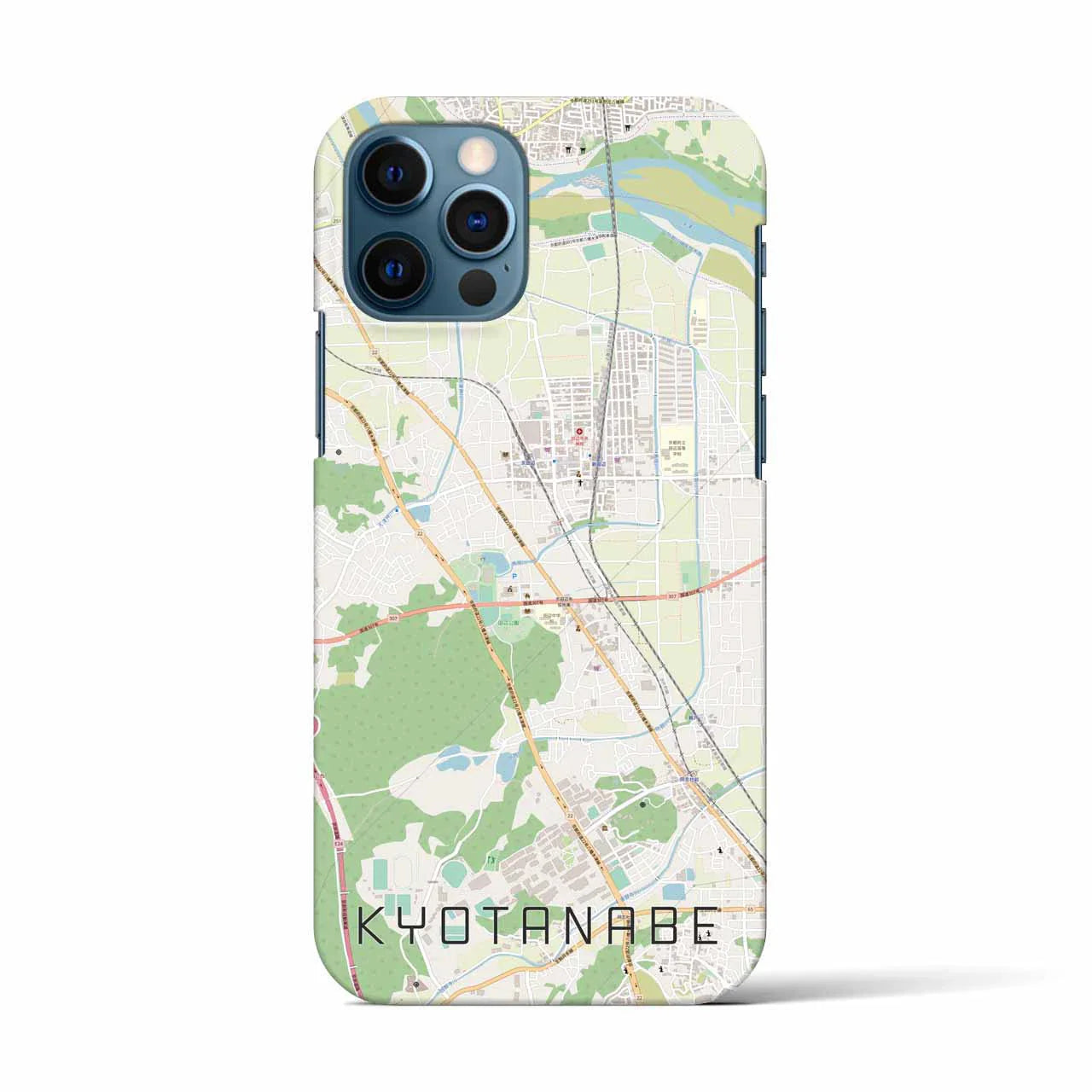 【京田辺(京都府)】地図柄iPhoneケース(バックカバータイプ)
