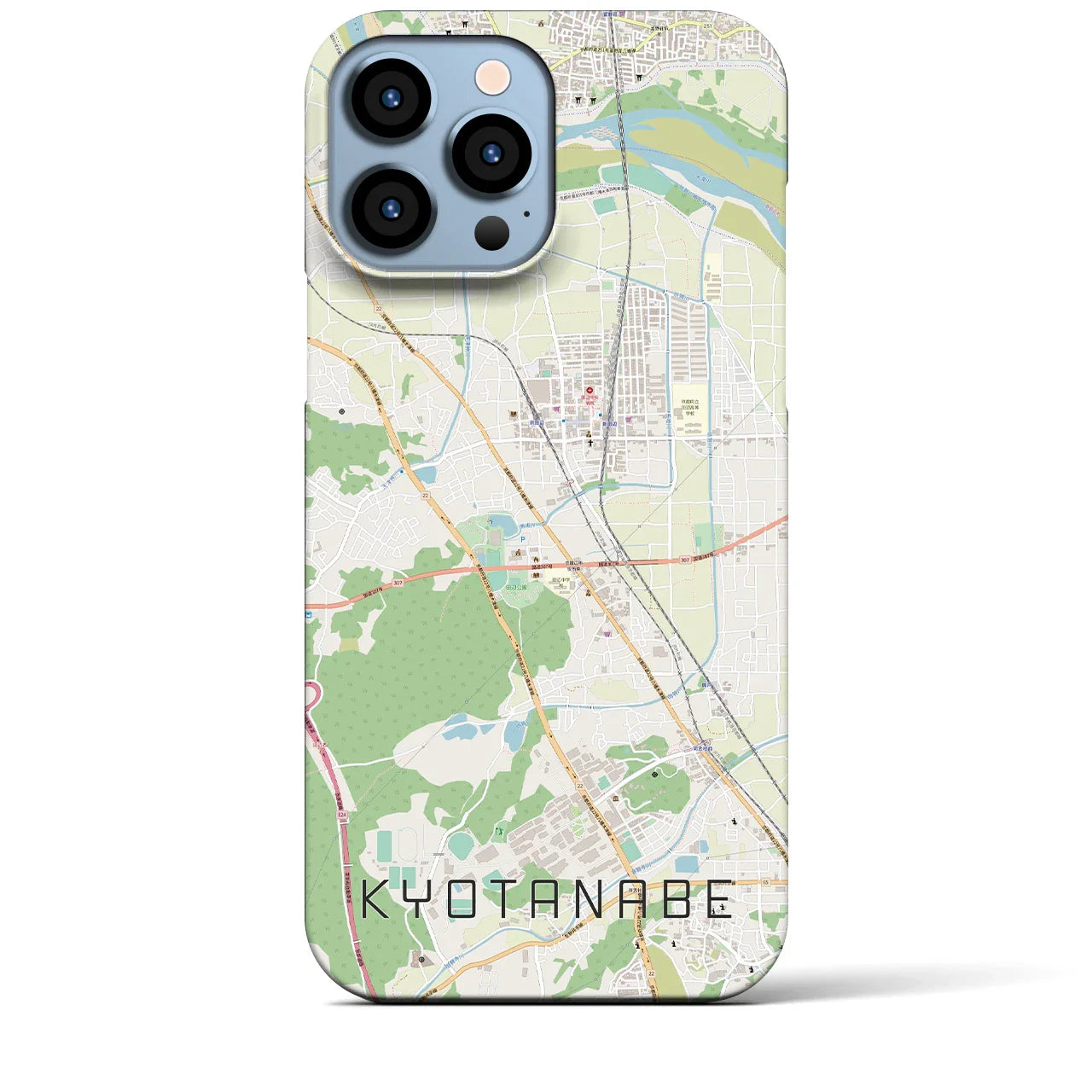 【京田辺(京都府)】地図柄iPhoneケース(バックカバータイプ)