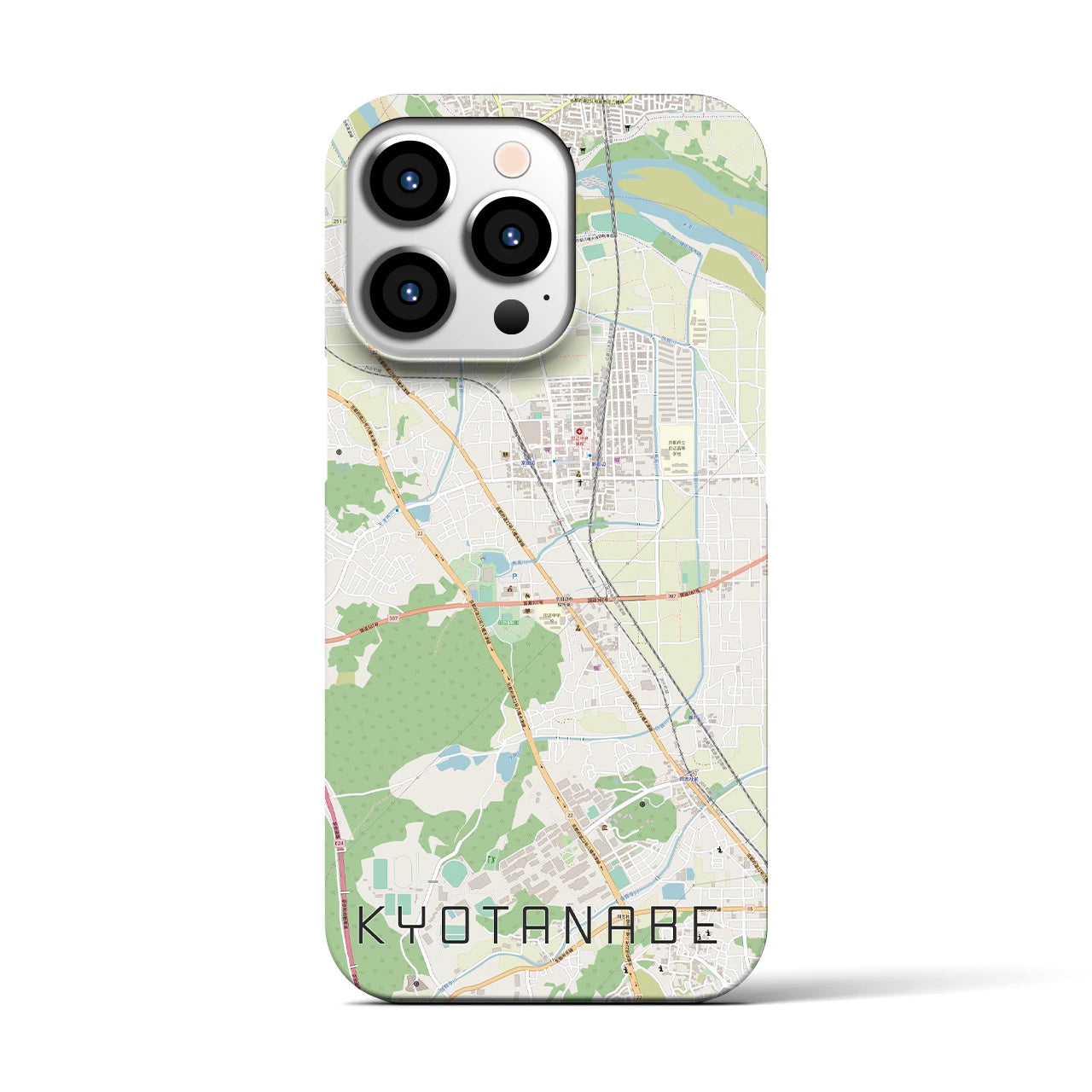 【京田辺(京都府)】地図柄iPhoneケース(バックカバータイプ)