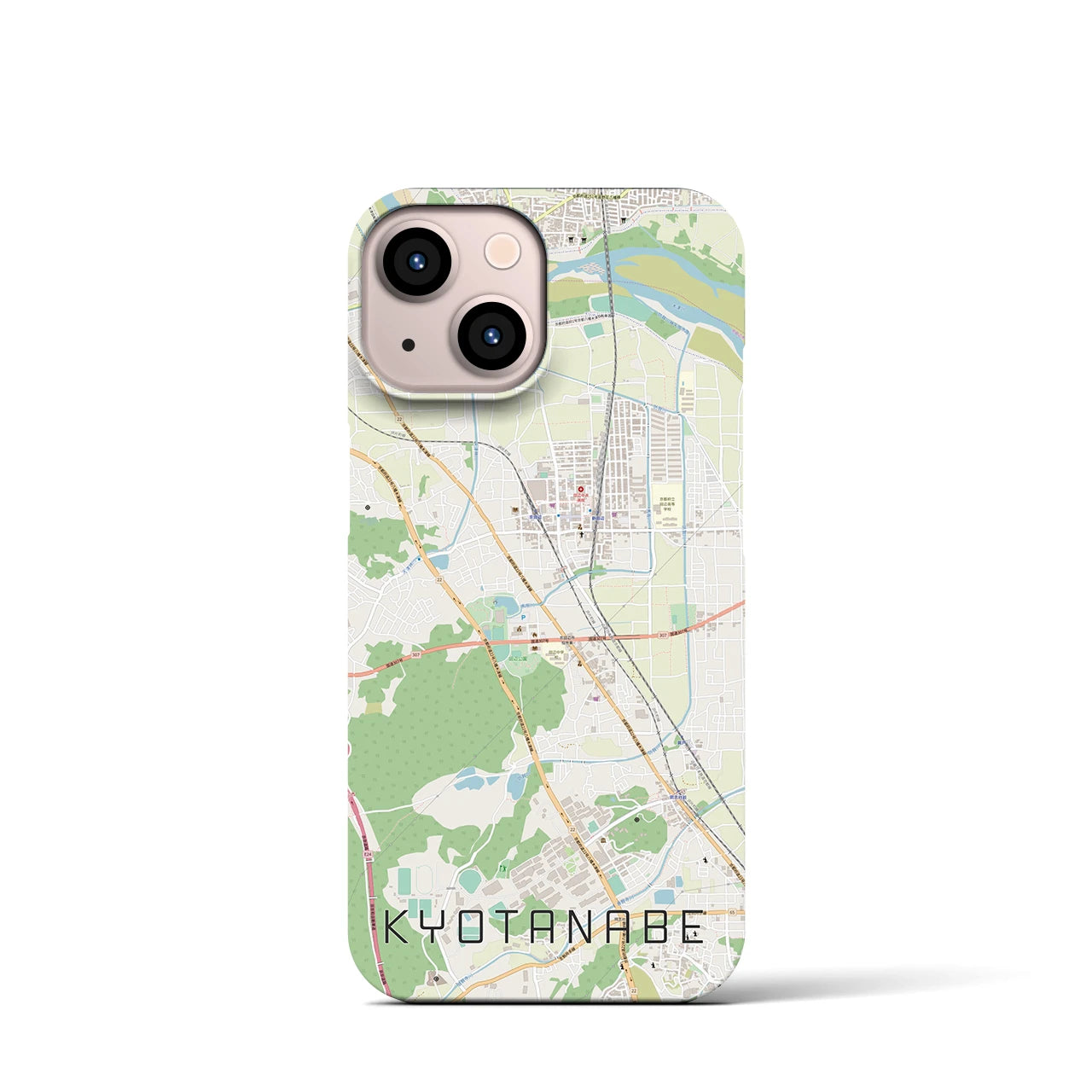 【京田辺(京都府)】地図柄iPhoneケース(バックカバータイプ)