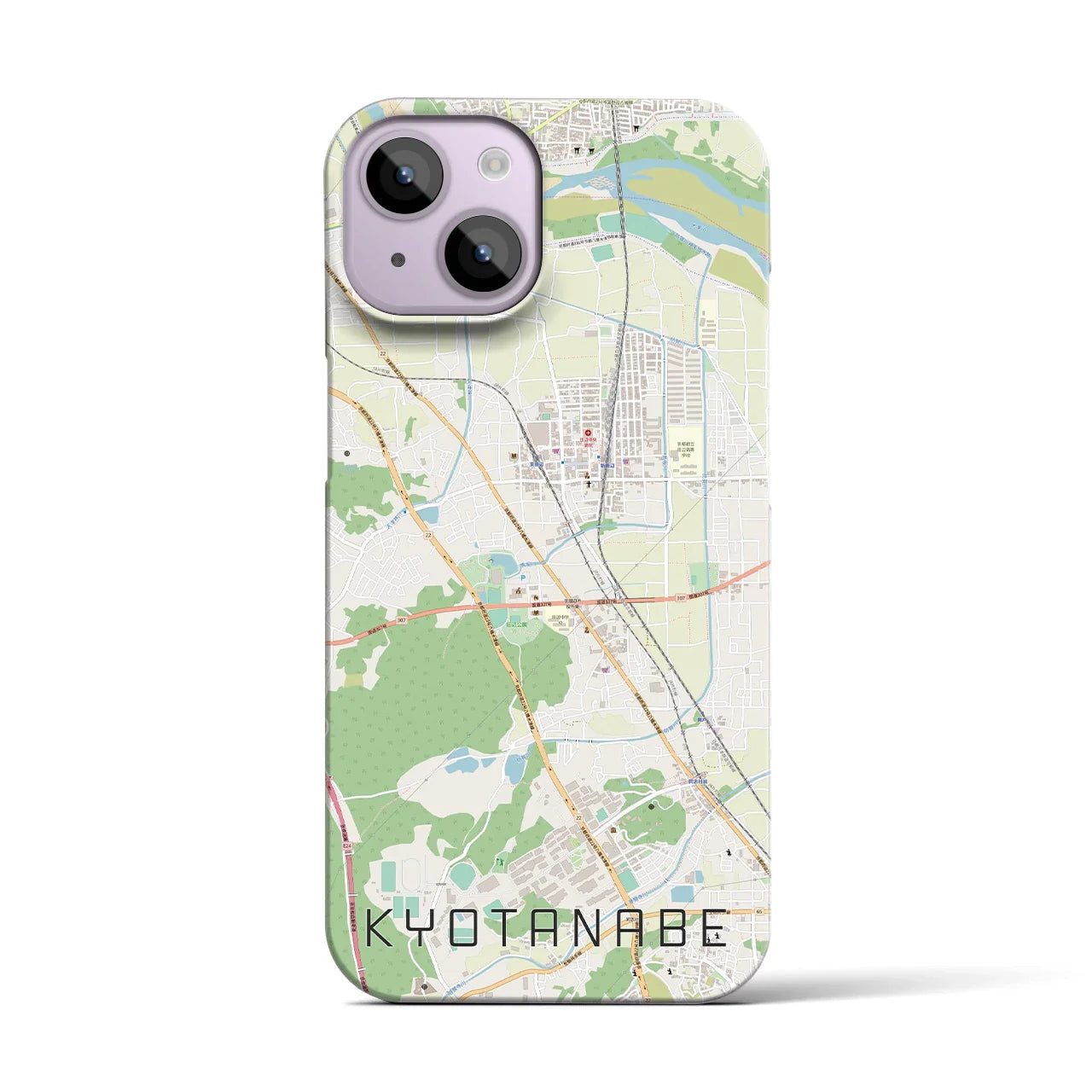 【京田辺(京都府)】地図柄iPhoneケース(バックカバータイプ)