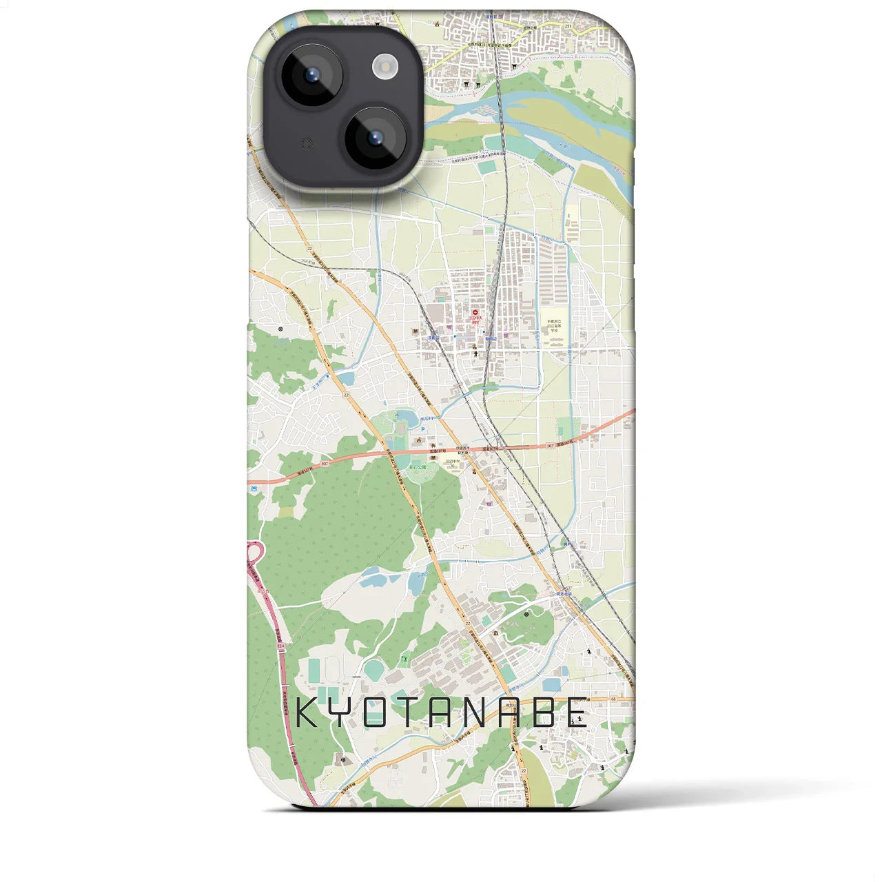 【京田辺(京都府)】地図柄iPhoneケース(バックカバータイプ)