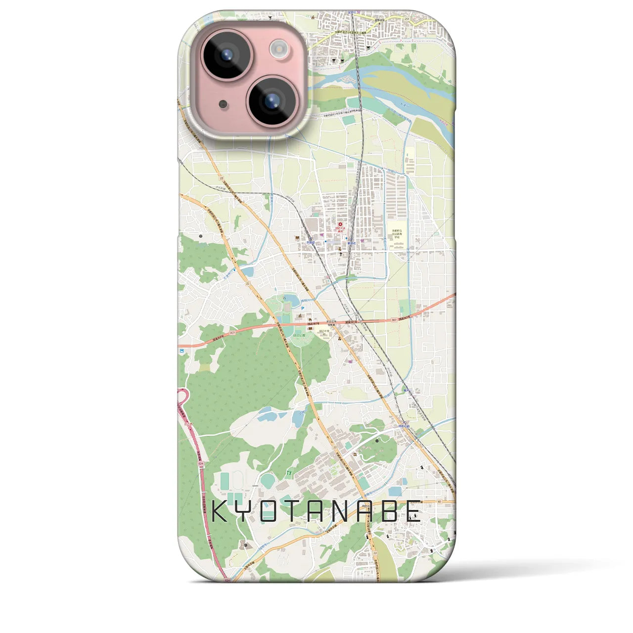 【京田辺(京都府)】地図柄iPhoneケース(バックカバータイプ)