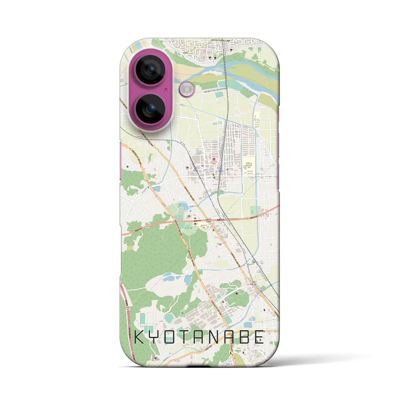 【京田辺(京都府)】地図柄iPhoneケース(バックカバータイプ)