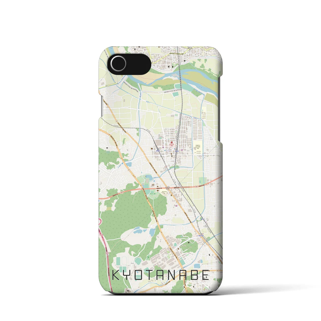 【京田辺(京都府)】地図柄iPhoneケース(バックカバータイプ)
