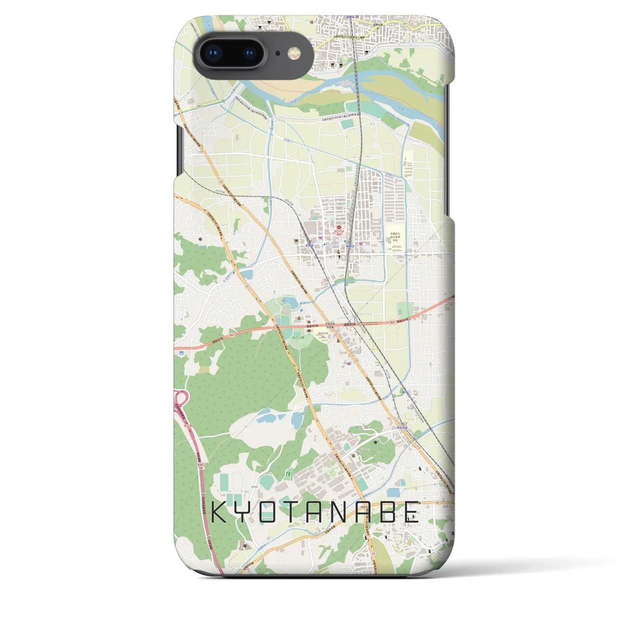 【京田辺(京都府)】地図柄iPhoneケース(バックカバータイプ)