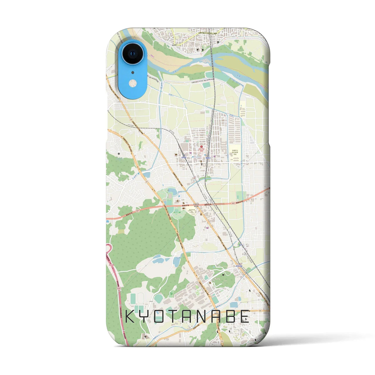 【京田辺(京都府)】地図柄iPhoneケース(バックカバータイプ)