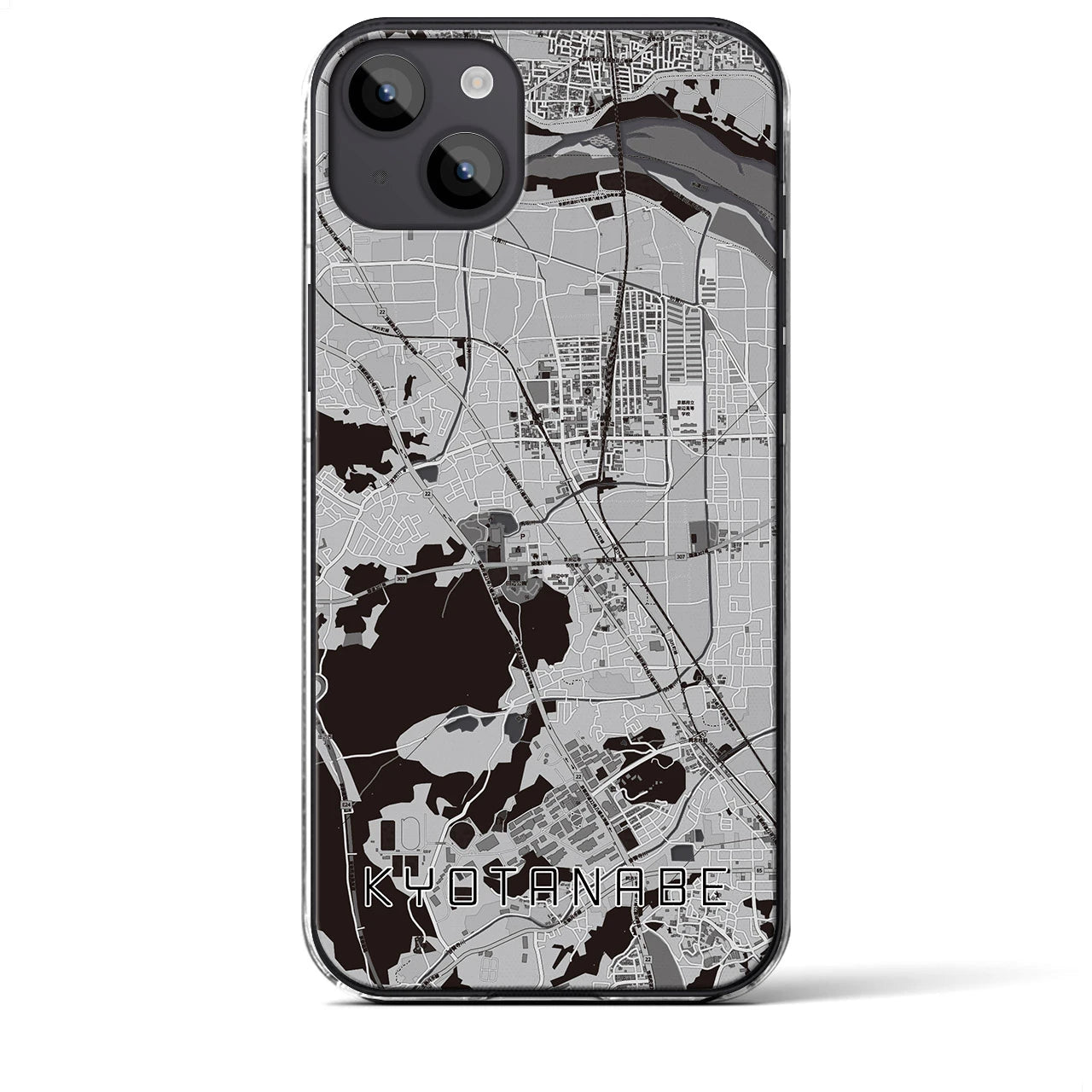 【京田辺(京都府)】地図柄iPhoneケース(クリアタイプ)