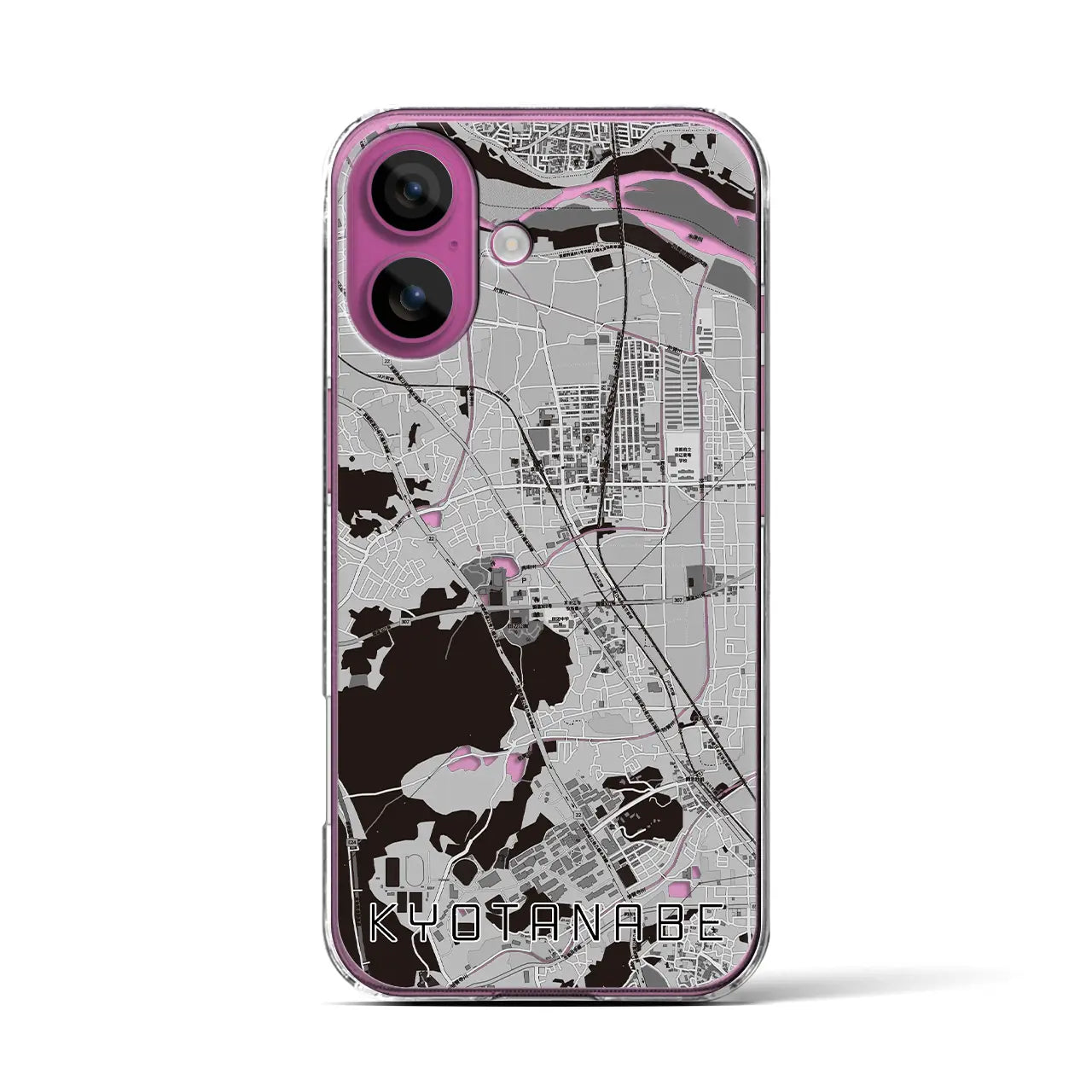 【京田辺(京都府)】地図柄iPhoneケース(クリアタイプ)