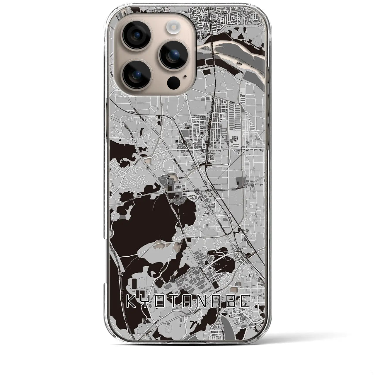 【京田辺(京都府)】地図柄iPhoneケース(クリアタイプ)