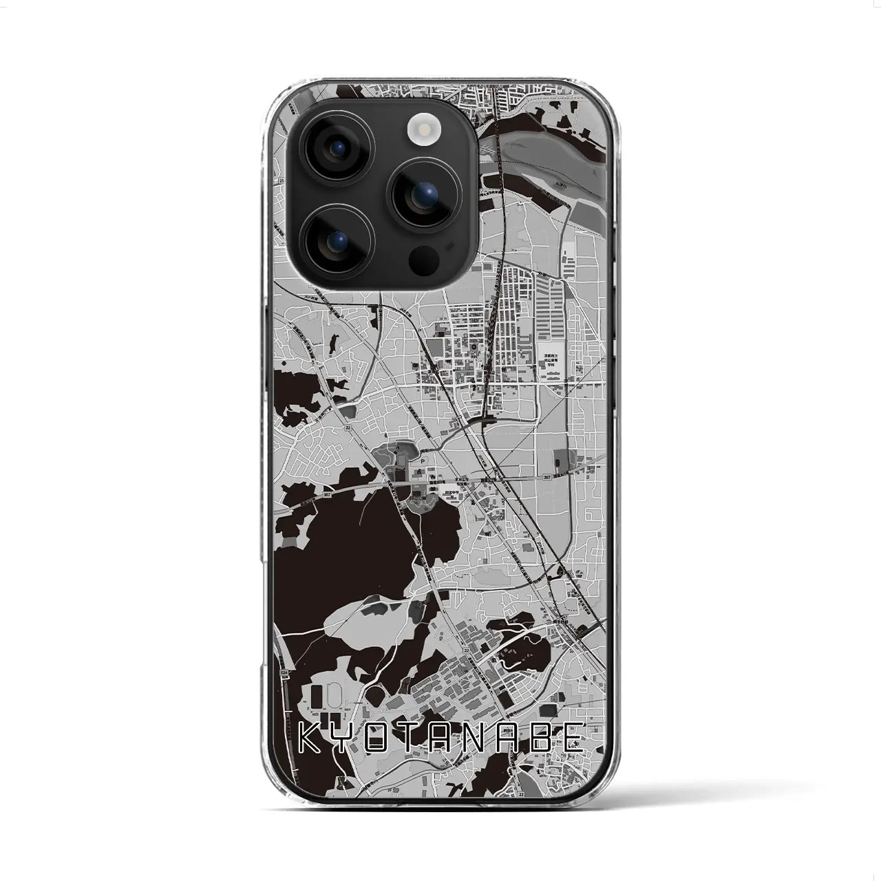 【京田辺(京都府)】地図柄iPhoneケース(クリアタイプ)