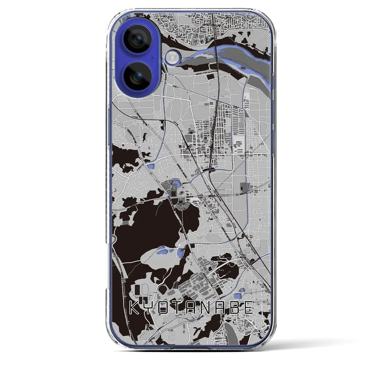 【京田辺(京都府)】地図柄iPhoneケース(クリアタイプ)