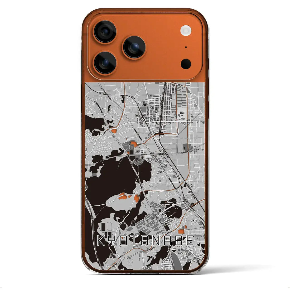 【京田辺(京都府)】地図柄iPhoneケース(クリアタイプ)