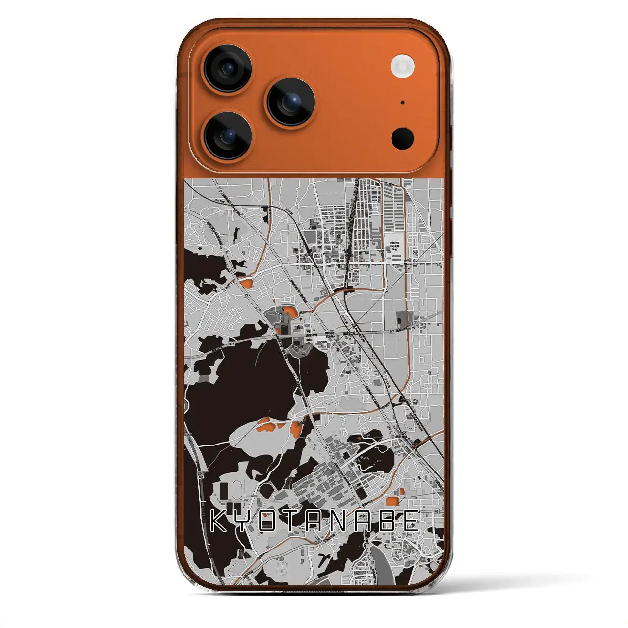 【京田辺(京都府)】地図柄iPhoneケース(クリアタイプ)