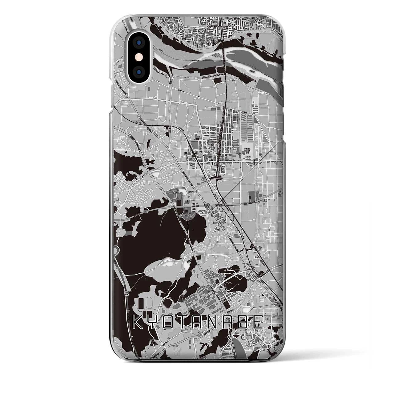 【京田辺(京都府)】地図柄iPhoneケース(クリアタイプ)